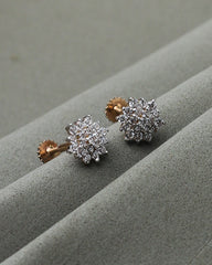21K Gold Floral Cluster Studs