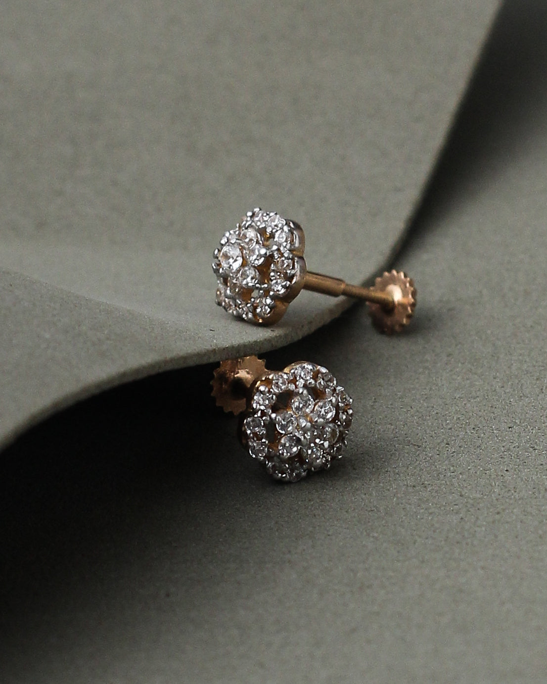 21K Gold Cluster Studs