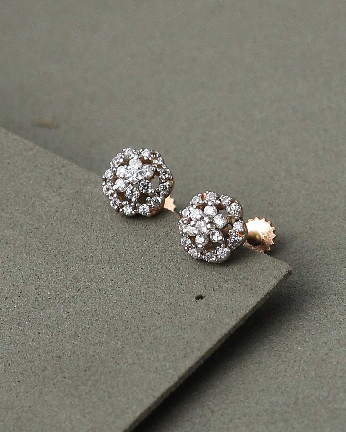 21K Gold Cluster Studs