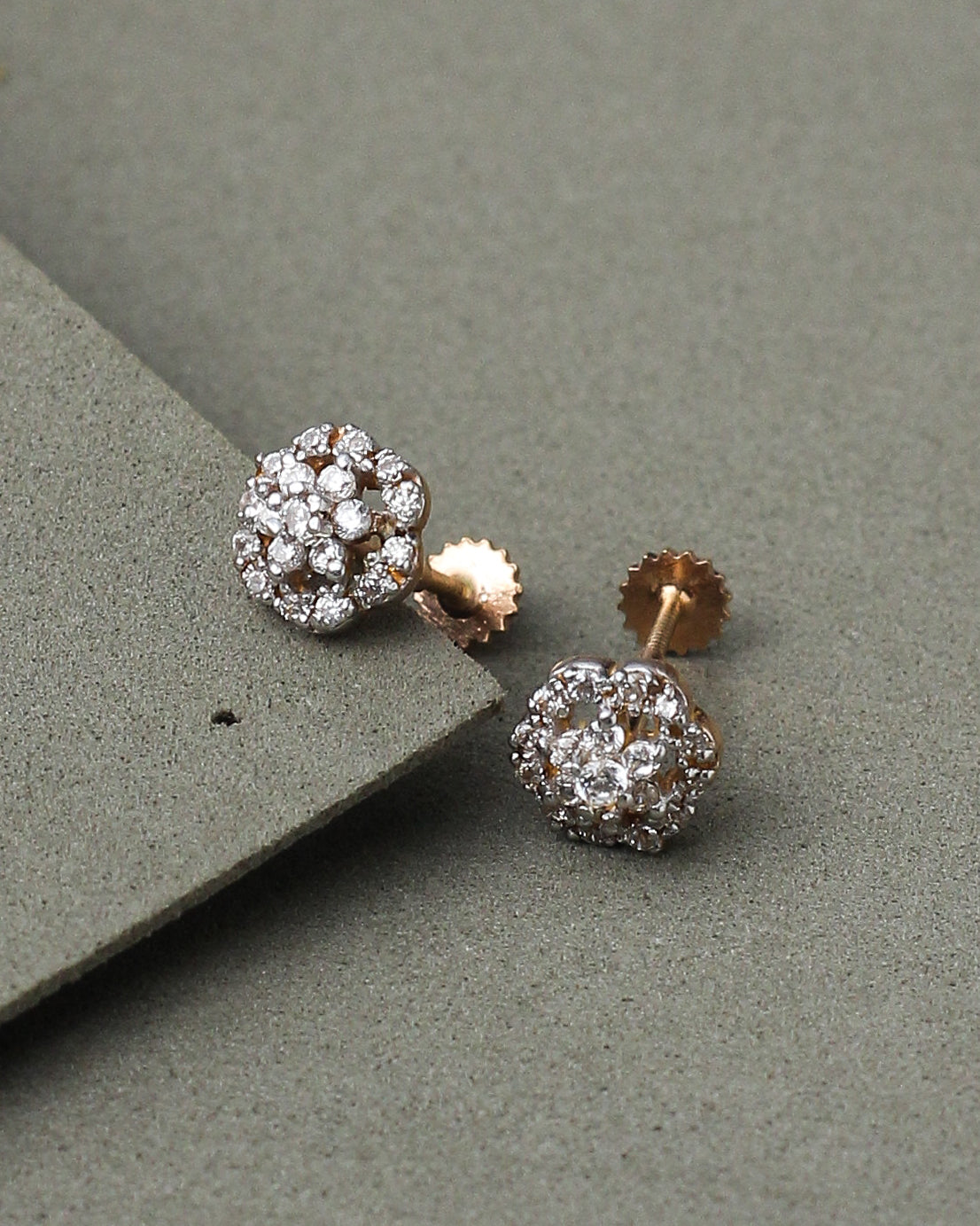 21K Gold Cluster Studs