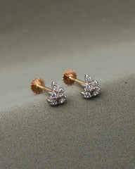21K Gold Leaf Studs