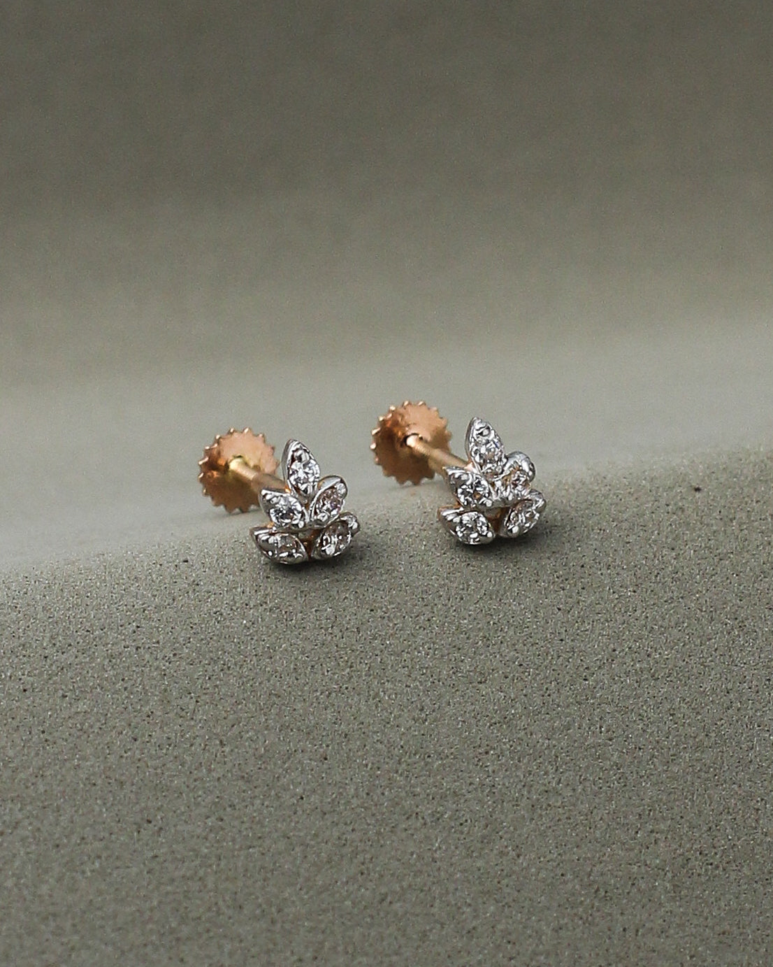 21K Gold Leaf Studs