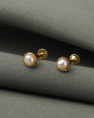 21K Gold Pearl Stud Tops – 0.97g