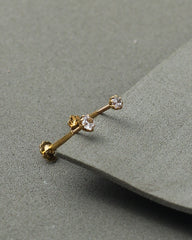 Elegant 21K Gold Moissanite Tops – 0.64g