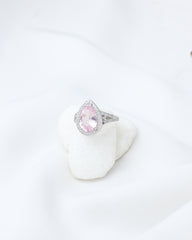 Blush Elegance Teardrop Ring