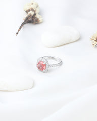 Sunset Spark Cushion Ring