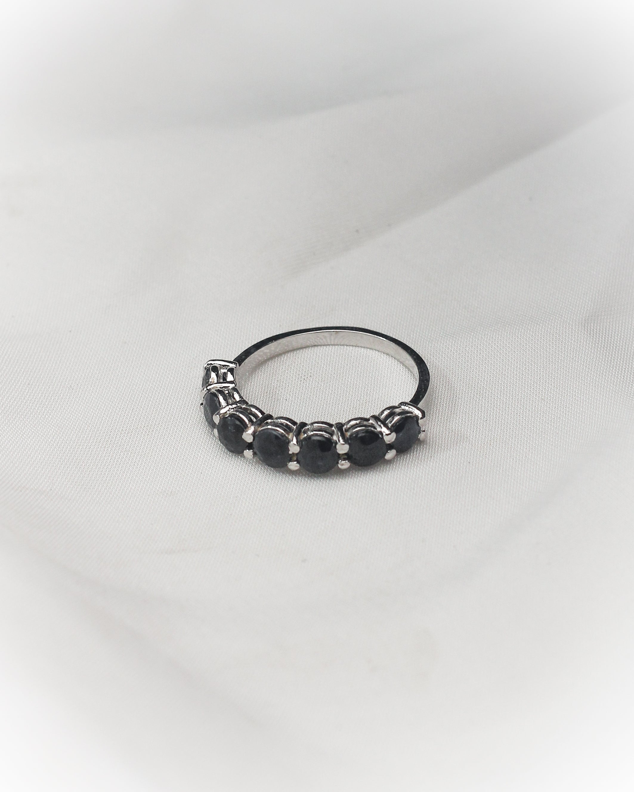 Celestial Sapphire Band – Natural Blue Sapphire in 935 Silver