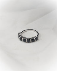 Celestial Sapphire Band – Natural Blue Sapphire in 935 Silver