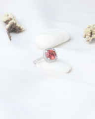 Sunset Spark Cushion Ring