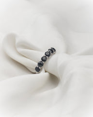 Celestial Sapphire Band – Natural Blue Sapphire in 935 Silver