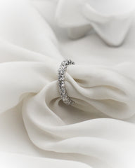 Malkeenz 925 Silver Sparkling Eternity Ring