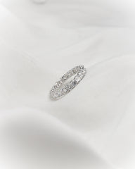 Malkeenz 925 Silver Sparkling Eternity Ring