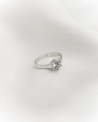 Malkeenz 925 Silver Classic Solitaire Ring