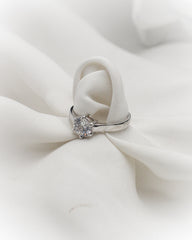 Malkeenz 925 Silver Classic Solitaire Ring