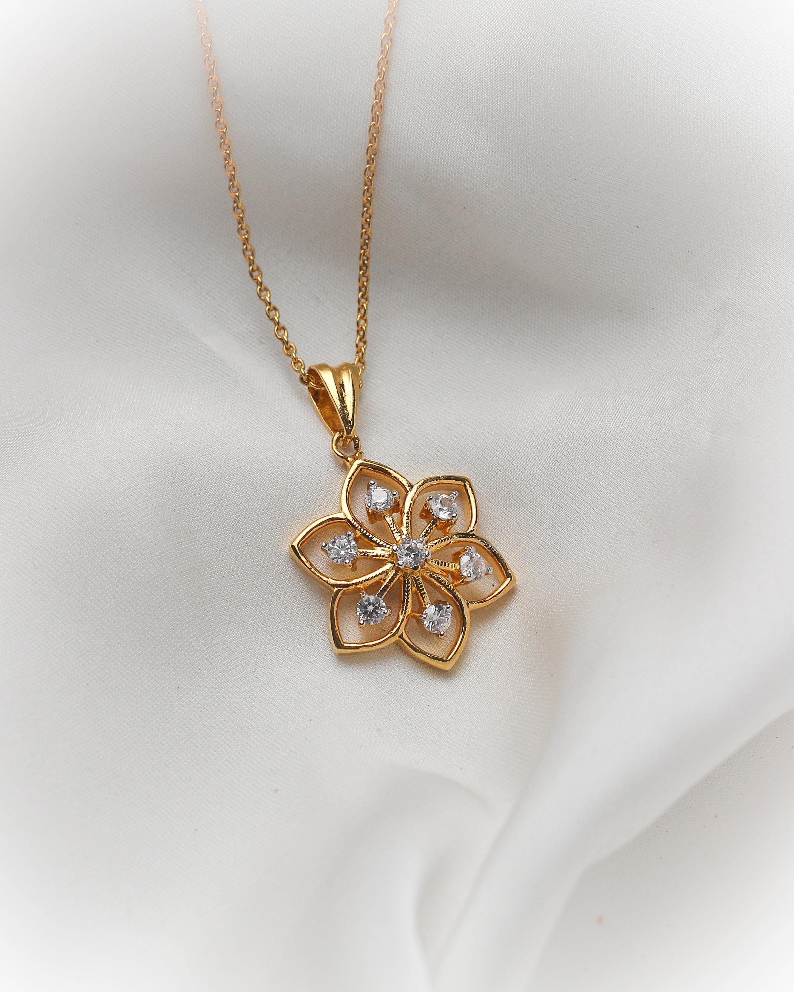 Daisy Shine 925 Silver Pendant Set