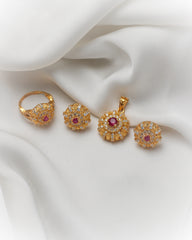 Ruby Royale Pendant set