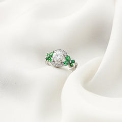 Moissanite Garden Bloom Ring 1 CRT