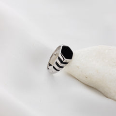 Midnight Hex Ring