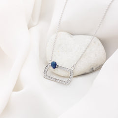 Sapphire Frame Pendant