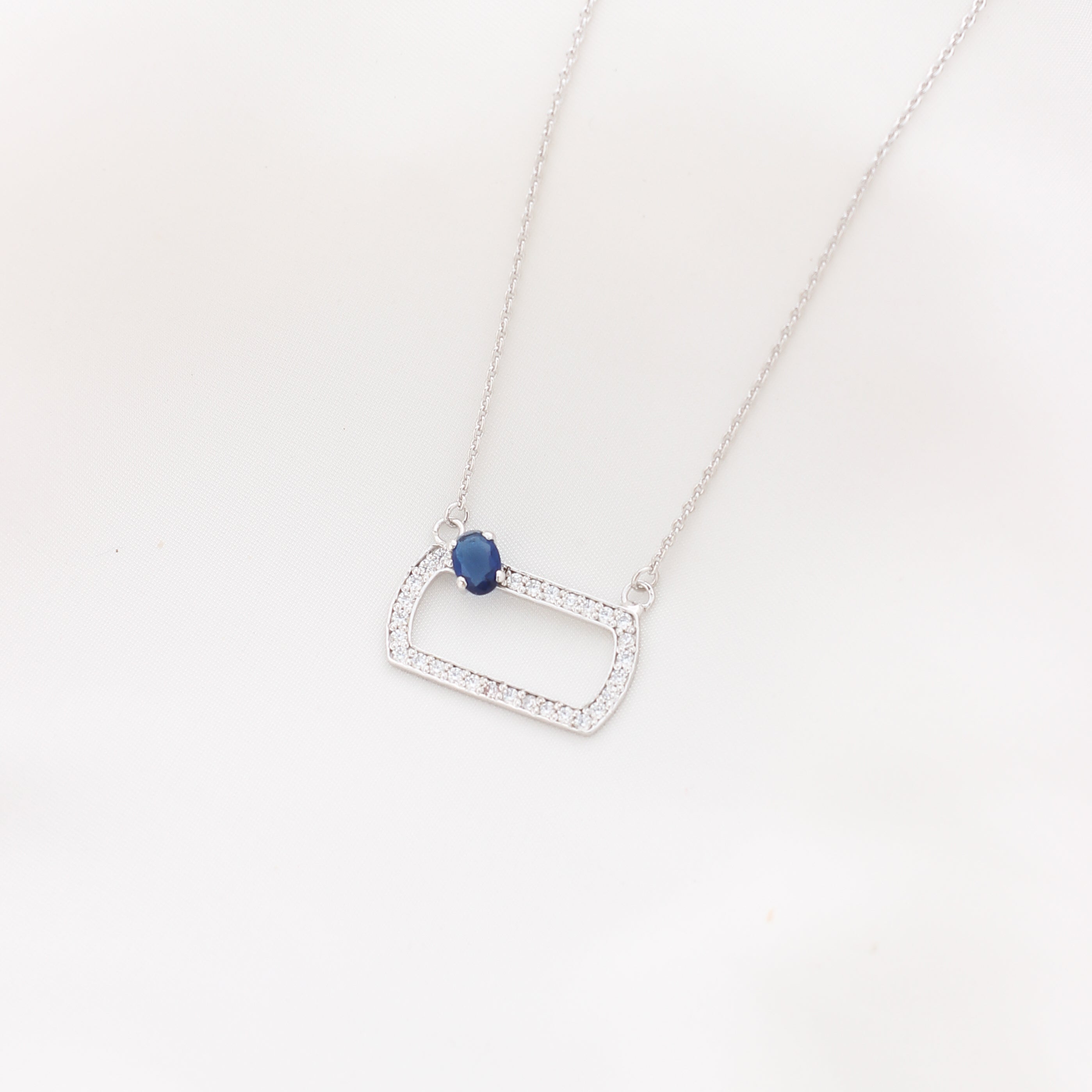 Sapphire Frame Pendant