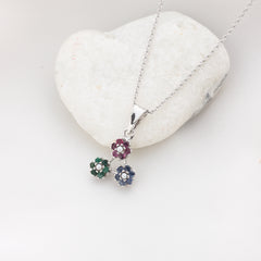 Triad Blossom Pandent Silver